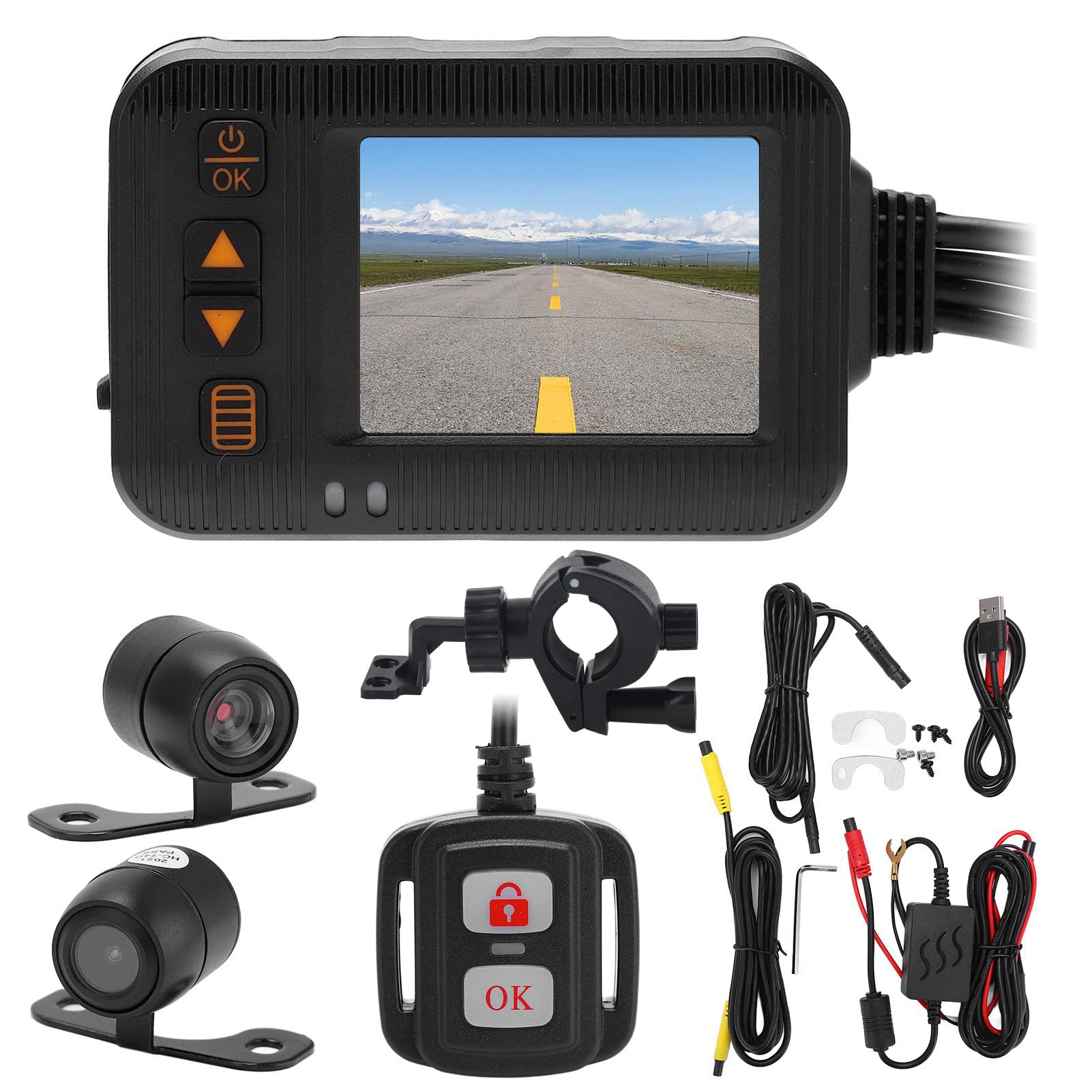WeBeqer APP dashcam auto, dubbele autocamera met wifi GPS, 4K voorzijde 1080p AHD achter