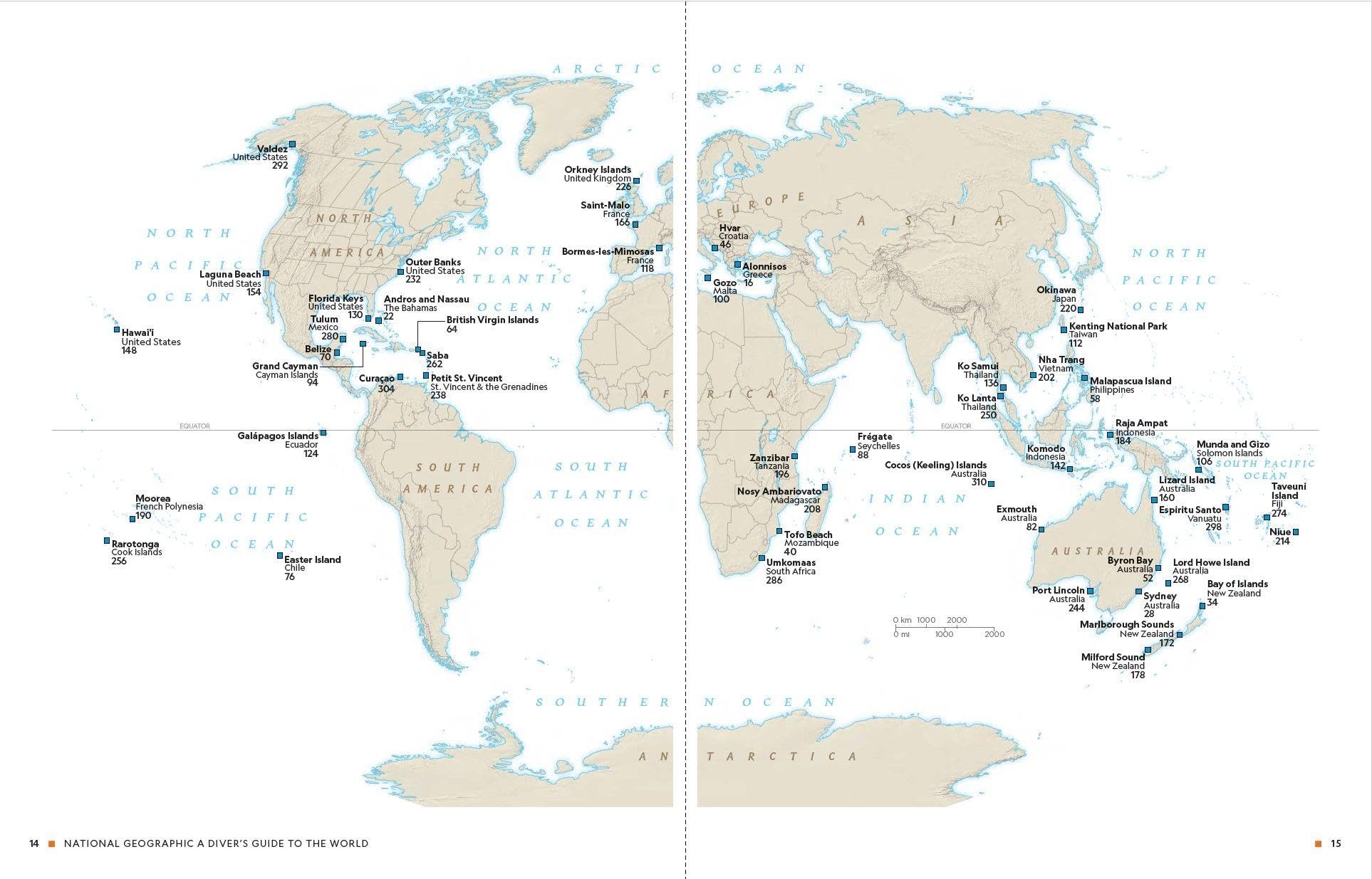 Der ultimative World Diver's Guide: 50 außergewöhnliche Ziele unter und über Wasser