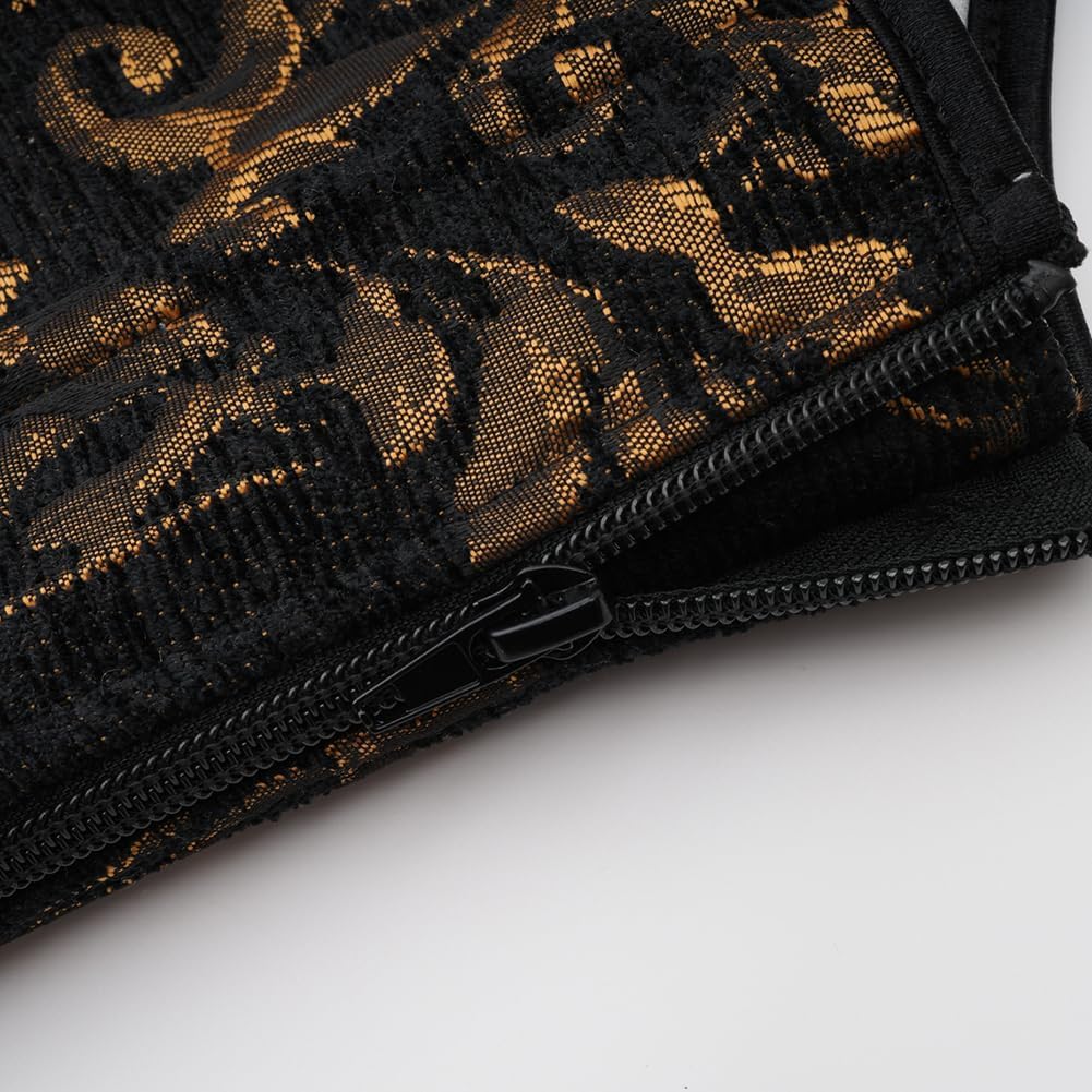 SHYMMUO Renaissance Corset Top for Women Floral Lace Up Overbust Bustier Vest Vintage Waist Cincher Bodice - Image 6