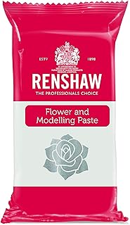 RENSHAW Flower & Modelling Paste, All Purpose Modelling Paste. Ideal For Cutters, Embossers, Moulds & Hand Moulding, Renshaw Modelling Paste - WHITE 250g