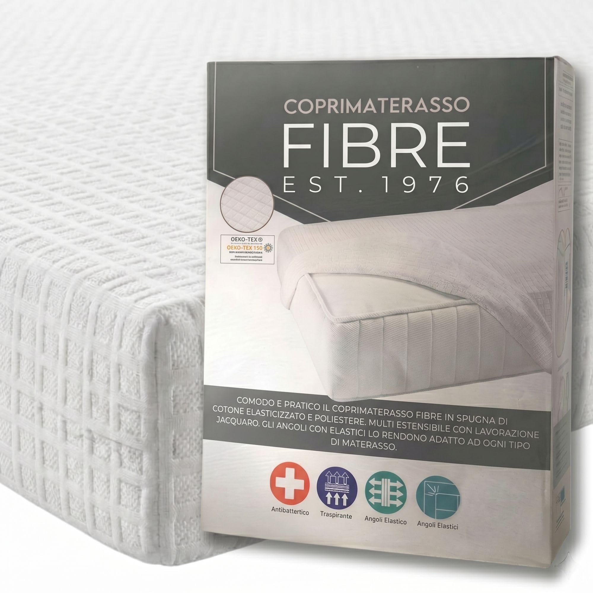 Protège-matelas anti-acariens 175x200 pour matelas double qui ne glisse pas
