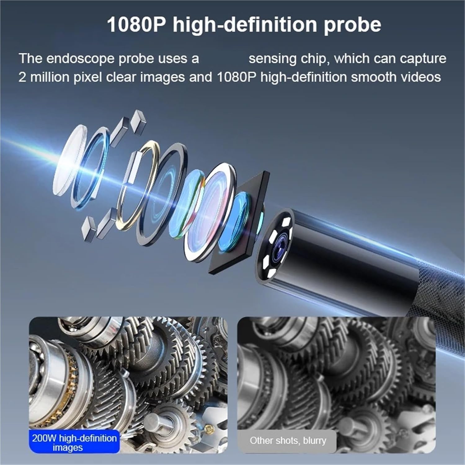下水道カメラ、 自動車パイプライン検査用の720度全方向工業用内視鏡、5インチHDスクリーン付き下水道カメラ内視鏡 、配管工用
