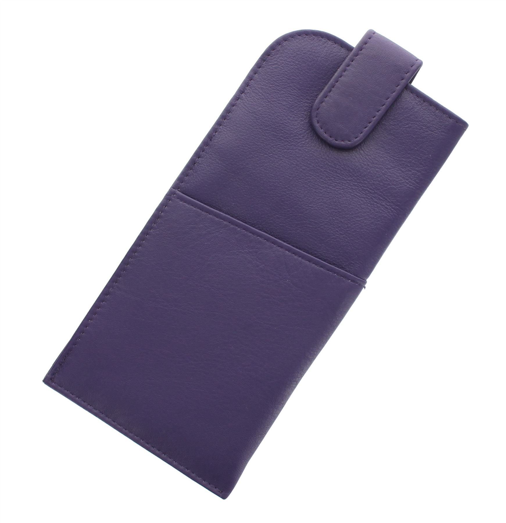 Mala Leather Soft Slim Nappa Leather Glasses Case With Tab Fastener 5104_14m