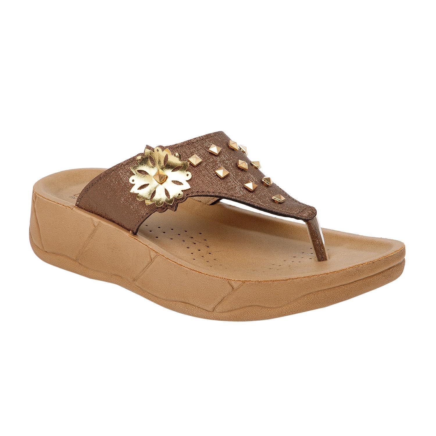 BELLA by Labella Women Fashion Platform Slip On Brown Sandal | Durable | Stylish | Comfortable and Slip Resistant | Lightweight and Breathable | 8 UK (B0D1KH2XXF) Amazon Price History, Amazon Price Tracker