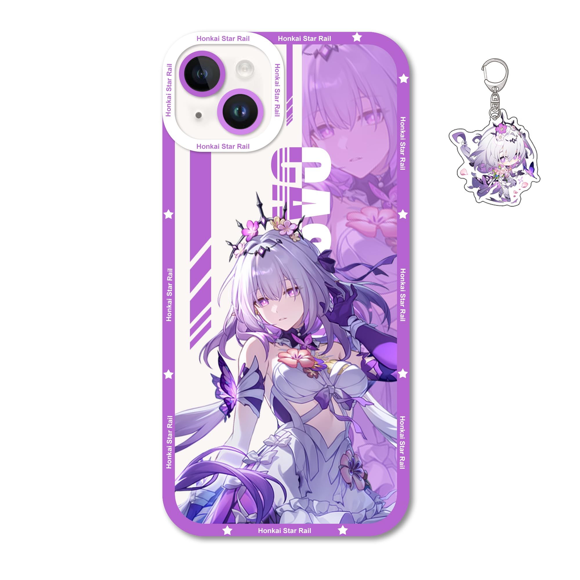 SodaMeow Honkai Star Rail Phone Case Compatible with iPhone 16/15/14/13/12/11/XR/8 Castorice Aventurine HSR Phone Protective Cover (for iPhone 16,