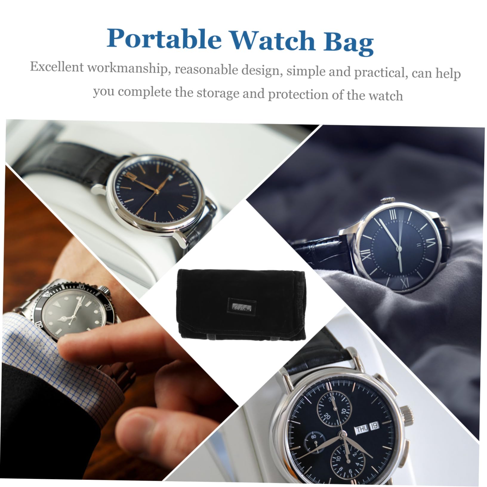 KOMBIUDA Jewellery Organizer Rolls Portable Jewelry Storage Bag Travel Jewelry Organizer Bag for Necklace Pendant Bracelet