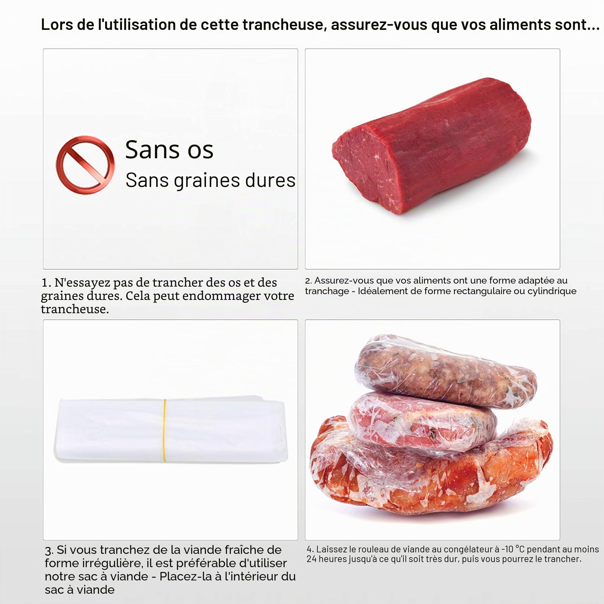befen Trancheuse manuelle à viande congelée en acier inoxydable pour la maison, le shabu, le barbecue coréen