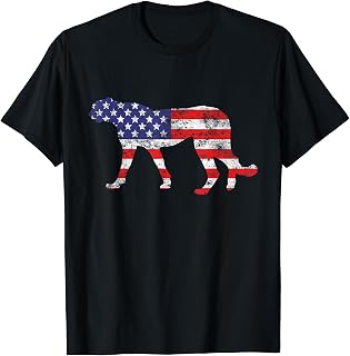 Cheetah Safari Animal 4th of July US American Flag Patriotic T-Shirt for Women Kids Men