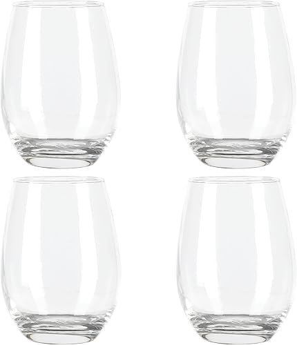 Miniatura 4 de Martha Stewart Farrow - Juego de 4 copas de vino multiusos sin tallo de 18 onzas para vino tinto o blanco