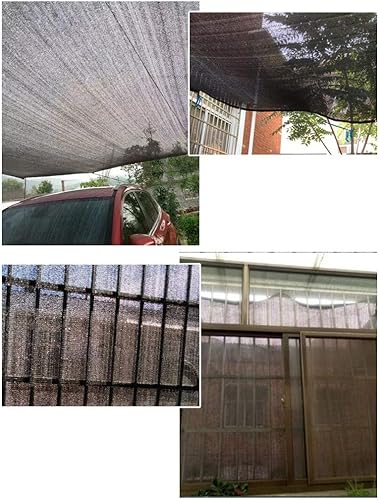 Miniatura 7 de Red de sombra negra con aislamiento térmico para el hogar, balcón, 50% -60% resistente a los rayos UV, tela de malla transpirable, tela de sombra