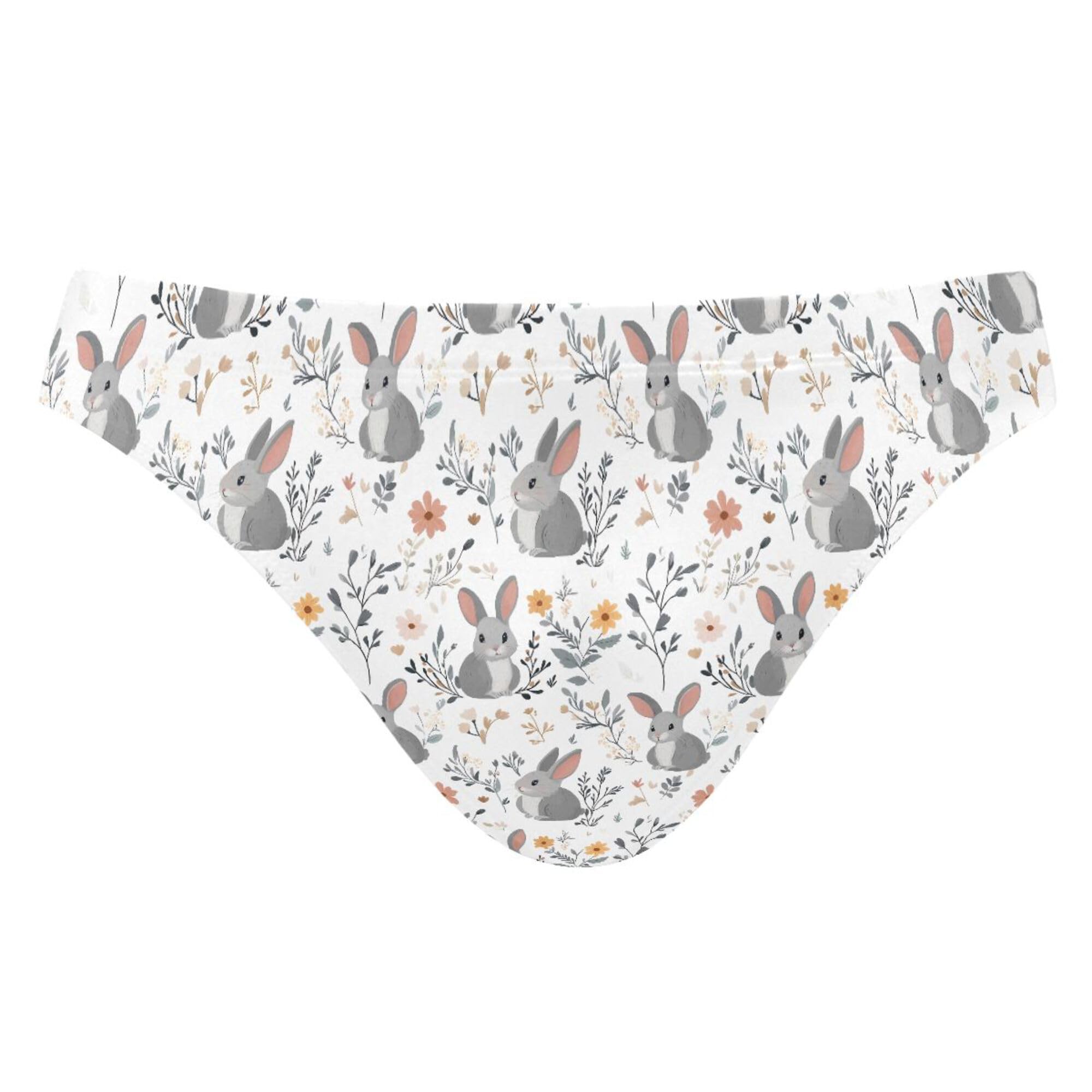 Mens Swim Briefs Happy Easter Cute Bunny Rabbit Swimwear Bikini Swimsuit XL B0405054