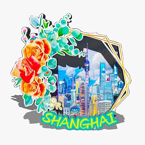 China Shanghai imán de nevera imán de madera 3D monumentos viajes coleccionables recuerdos decoración hecha a mano -666