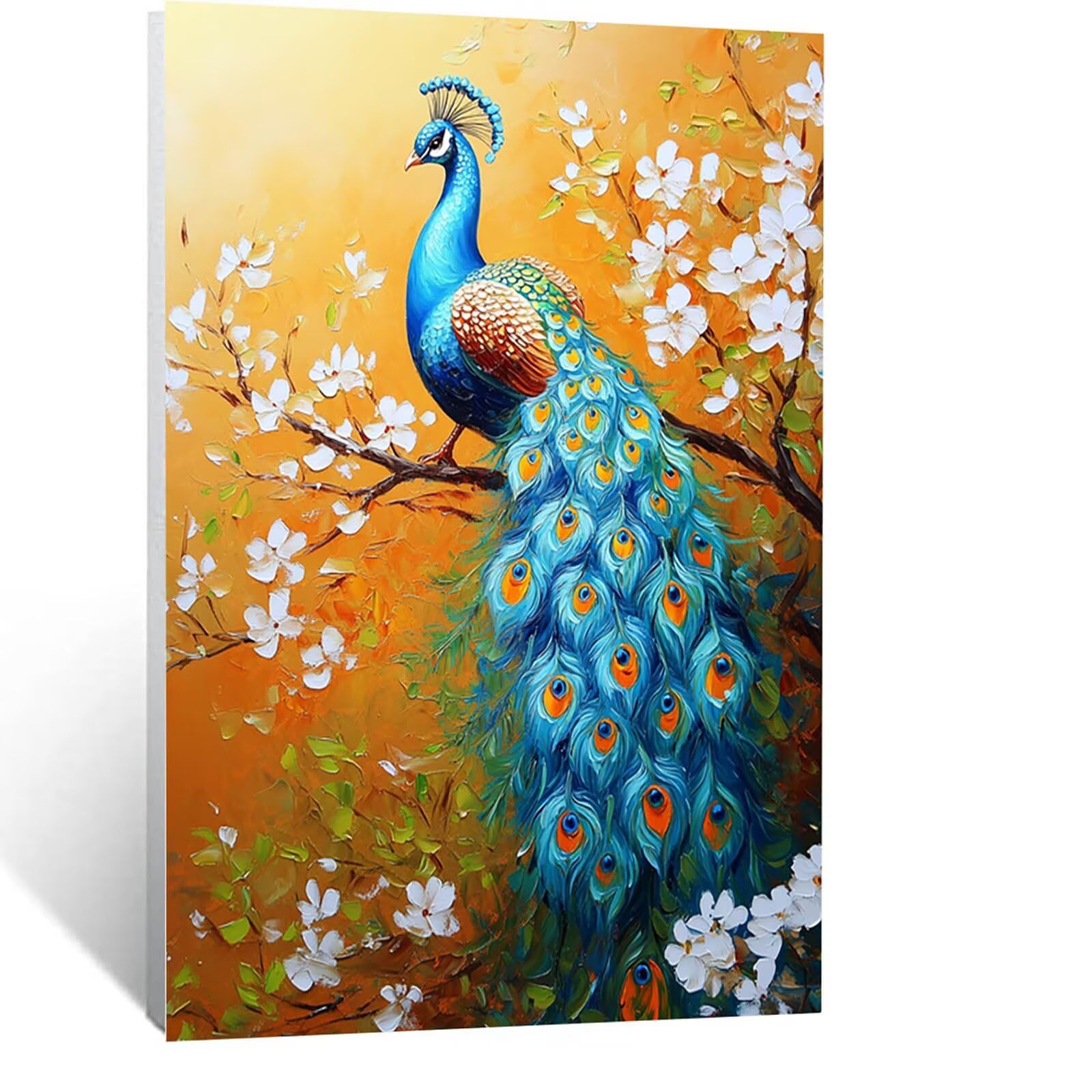 Amazon | ダイヤモンドアート 孔雀 40 x 55cmダイヤモンドアート