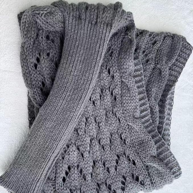 Image of Knitted Cable Wrap Shawl with Sleeves, Multifunctional Scarf