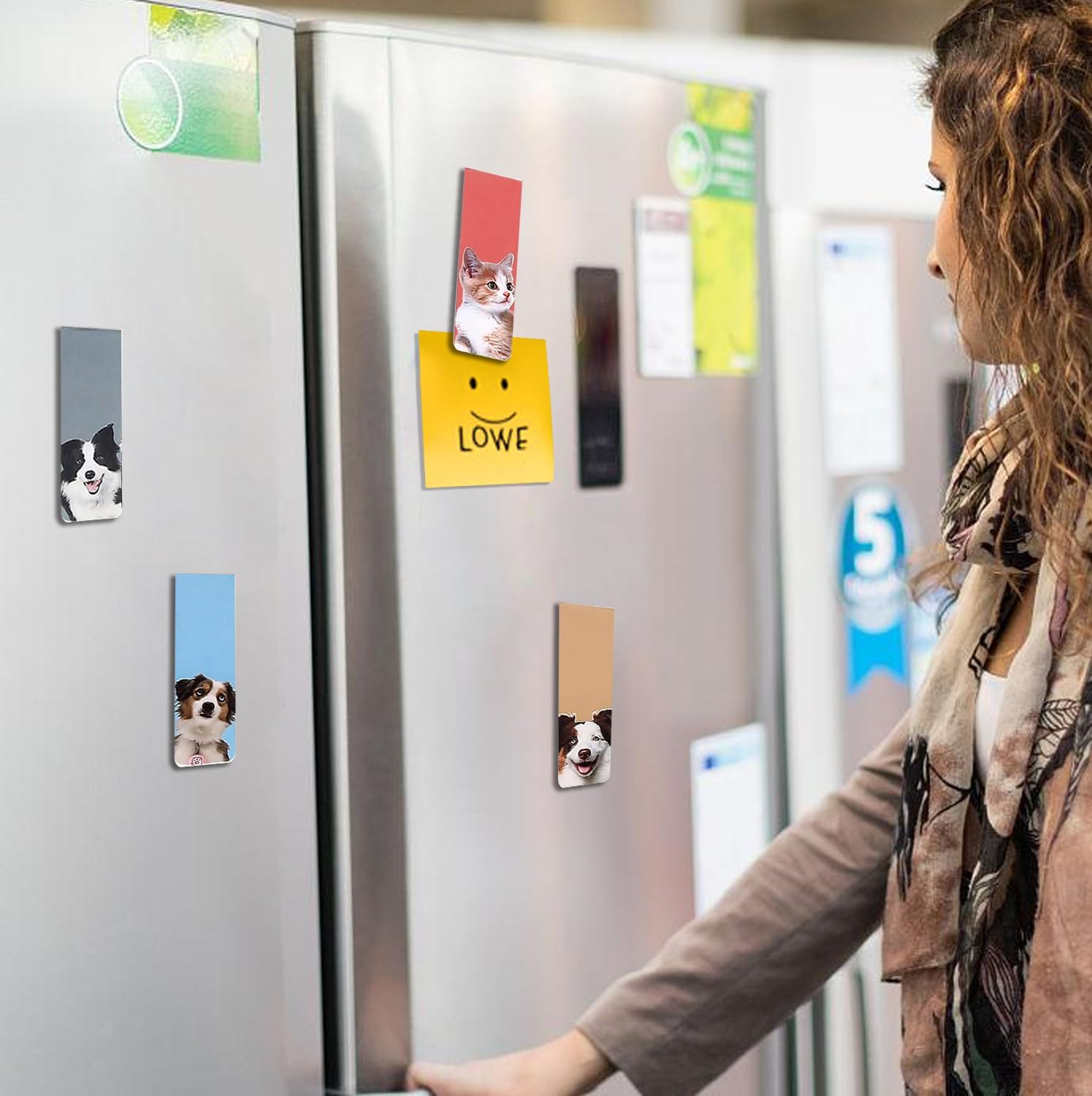 30 Magnetic Bookmarks, Cute Dogs Cats Page Markers Magnetic, Puppy Pets Animals Magnetics Page Clips Mark for Students Teachers Home Office Study Reading Mark - Image 4