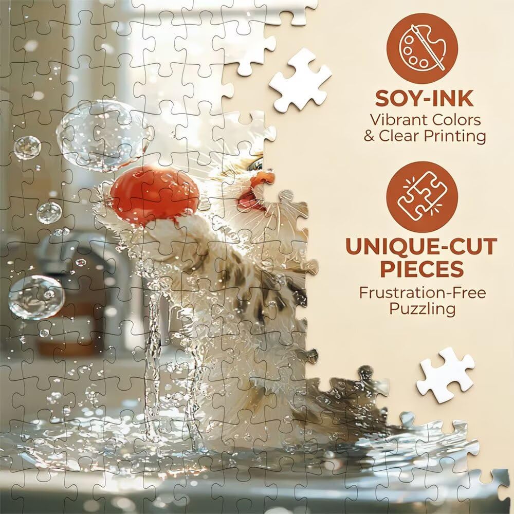 Baden Katze Puzzle 2000 Teile, Klassische Puzzles, Geschicklichkeitsspiel Puzzle für Erwachsene, Puzzlespiele für Die Ganze Familie, Mit Schöner Verpackung, Dekoration Puzzles DX0YL3-914