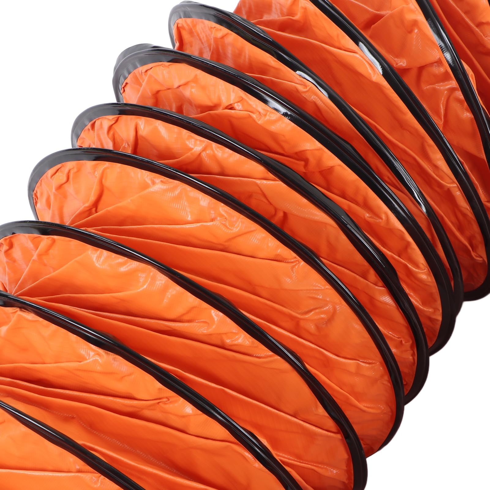 Warmluftschlauch 10 M Flexibler Pvc-Kanalschlauch Mit 2-Teiliger Klemme Stabiler Luftstrom, Verstellbares Design, Hochwertiges Pvc-Material Für Lüftungsventilator Und Rohrleitungsanwendungen