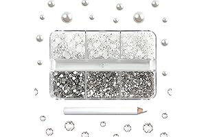 4300-Piece Nail Rhinestones and Pearls, Shimmering Embellishments for Manicures