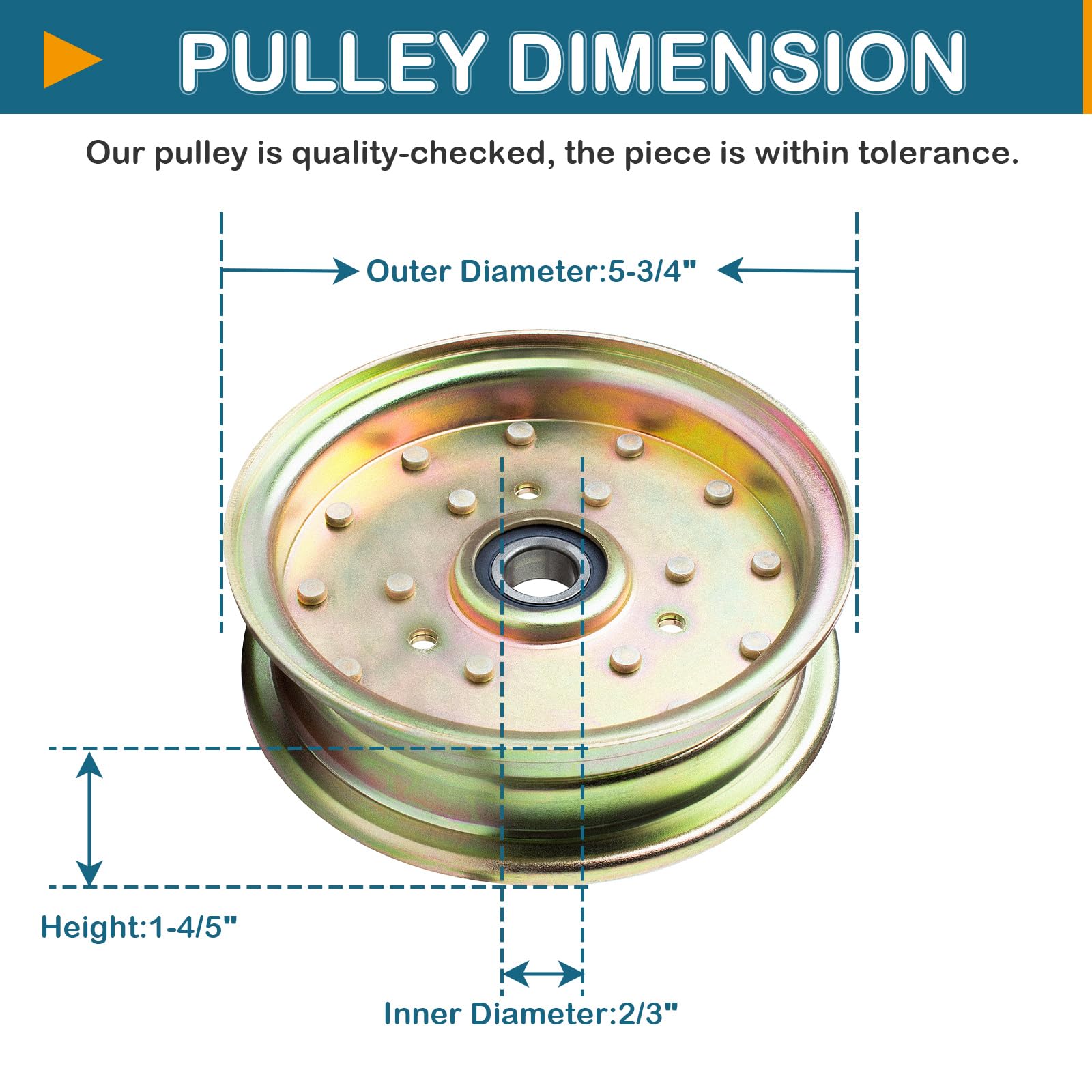 Upgraded OEM T oro 116-4669 99-8912 Flat Idler Ex Mark 1164669 Compatible with Ex Mark T oro Lazer Z HP Pioneer Radius Turf Tracer S X Series TimeCutter ZX