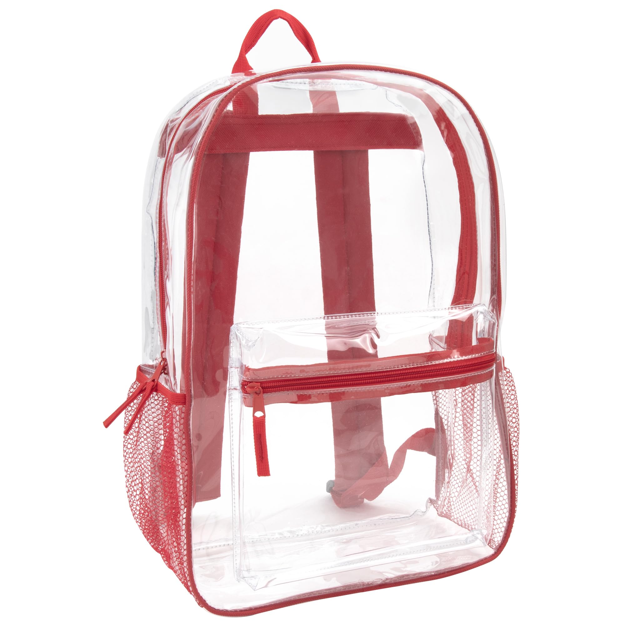 Trail maker Clear Backpack Heavy Duty with Padded Straps, Side Pockets for Kids, Boys, Girls, School, Stadium Approved Events