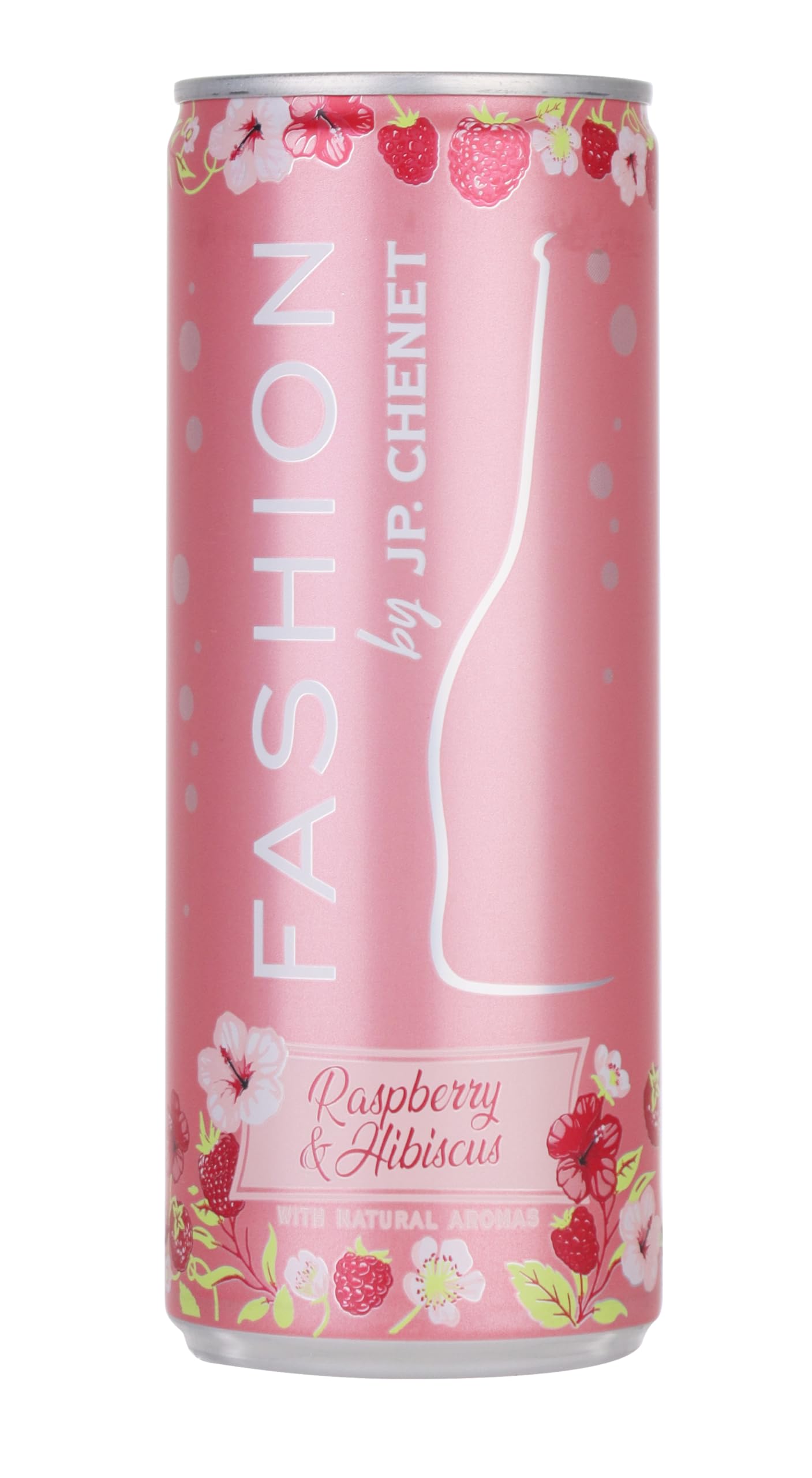 JP Chenet - Fashion Framboise & Hibiscus, vin pétillant aromatisé, cocktail prêt à boire en canette (12 x 25 cl)