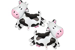 Cow 1st Birthday Party Decorations, 2 Pcs Cow Balloons Cow Shape Mylar Foil Balloon