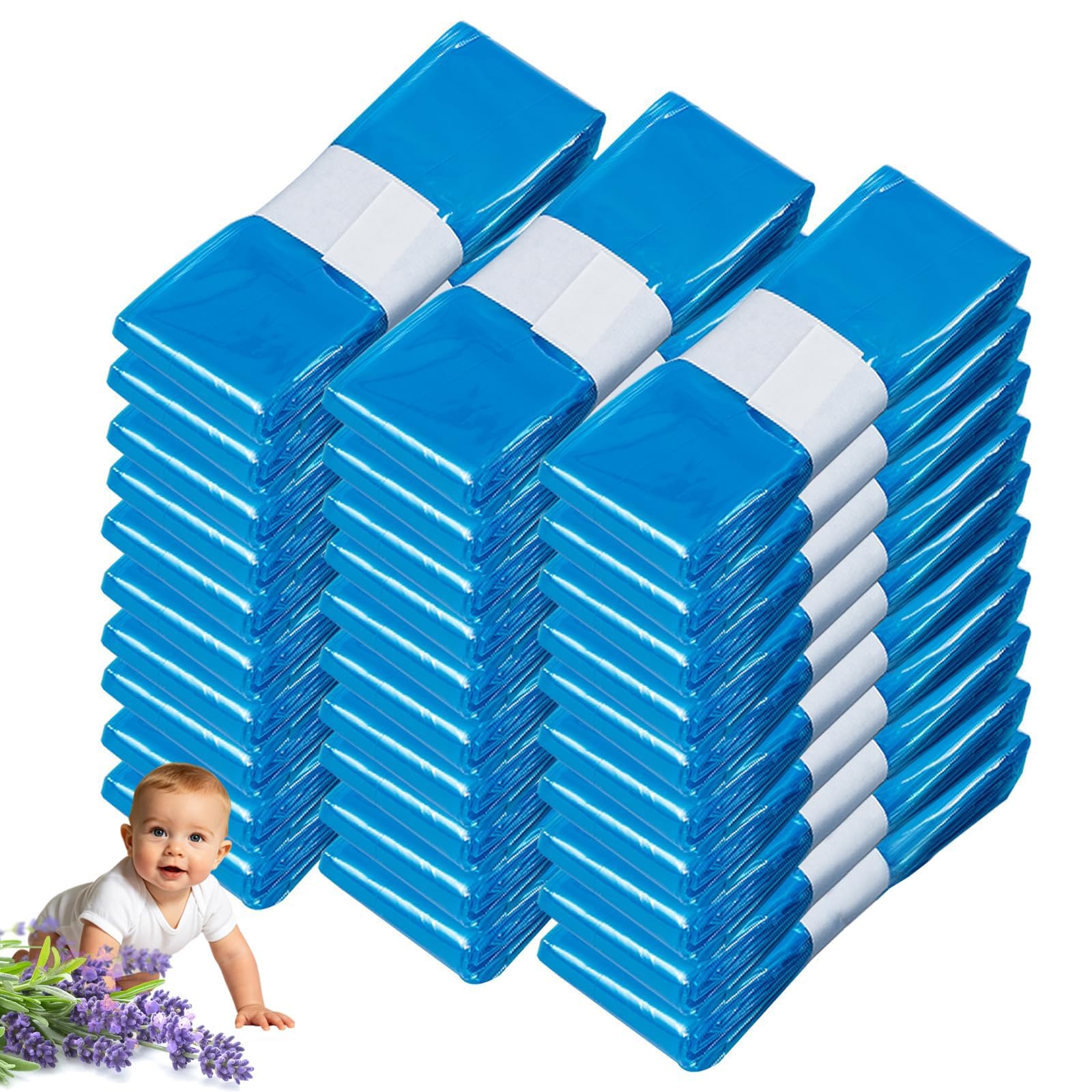 30Pack Nappy Bin Refills 4.5m Diaper Bin Pail Disposal Bags Nappy Bin Refill Bags Compatible with Tommee Tippee, Twist & Click, Angelcare, Spross Smellproof Leak-Resistant