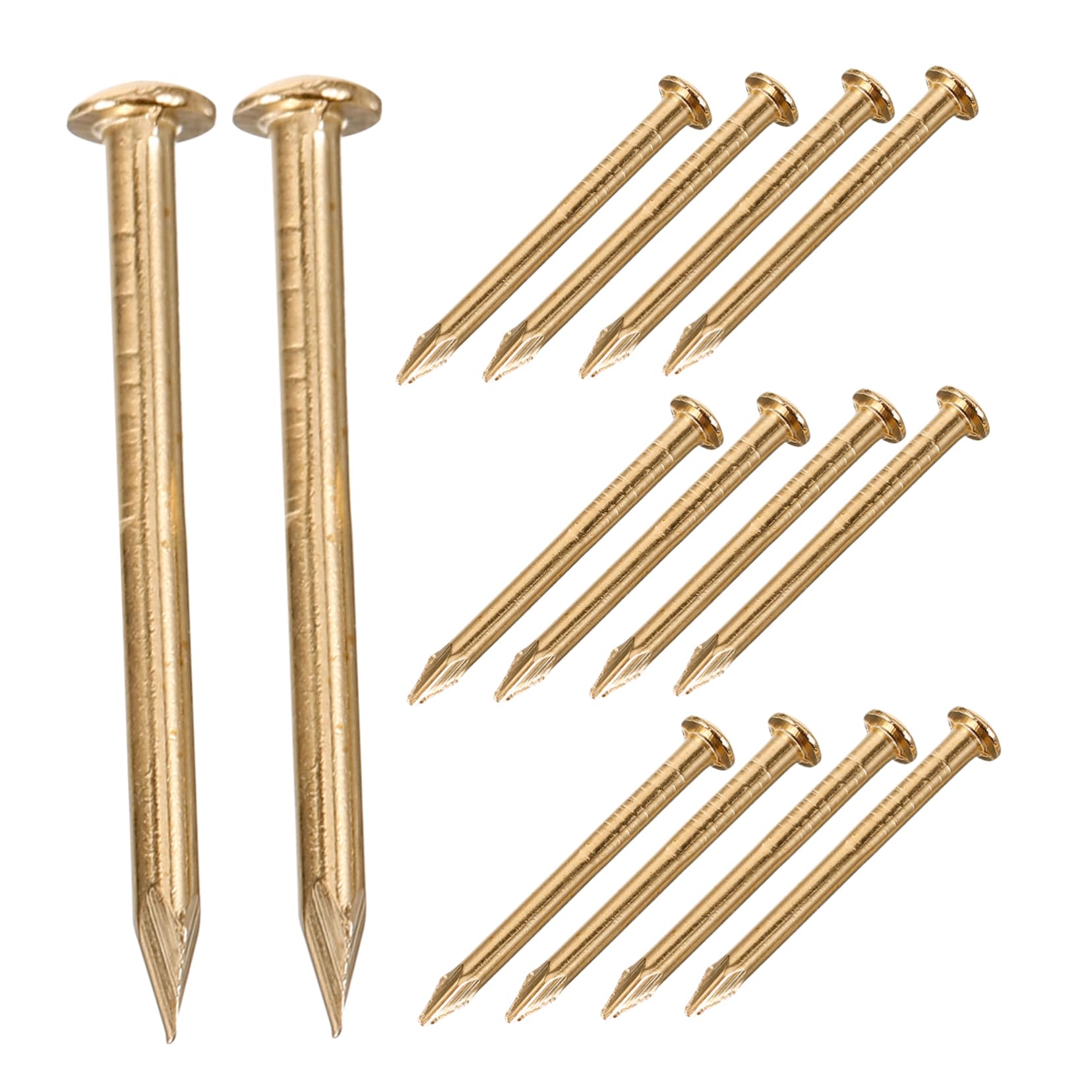 OSALADI 3sets Small Hinge Nails 18mm Brass Decorative Nails for Furniture Craft Projects 100pcs*3
