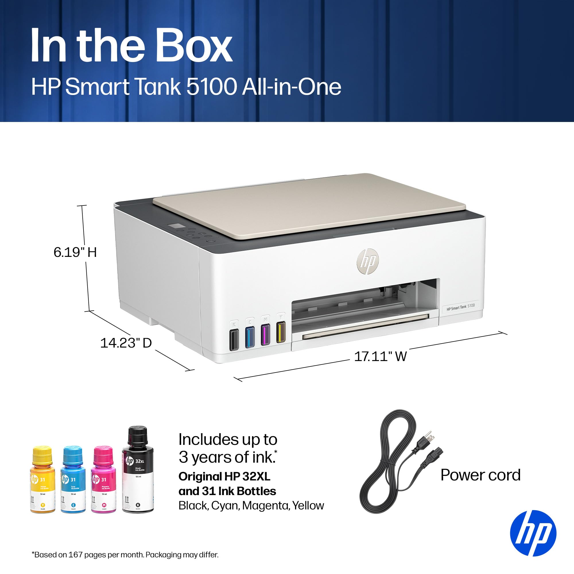 HP Smart Tank 5100 Printer - 3 Years Ink Included -5