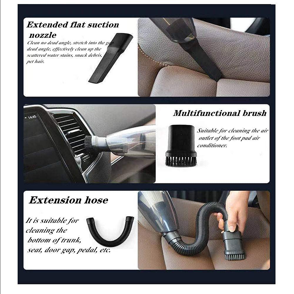 LIANXIN Kit de limpieza de coche y aspiradora de coche – Herramientas de limpieza de coche con toallas de paño de microfibra suave, guante de lavado de coche, cepillo de neumáticos, hoja de agua de
