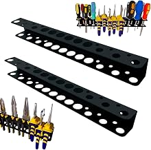 2 Piece Wall Mounted Screwdriver Holder Tool Organizer Rack Garage Shelf