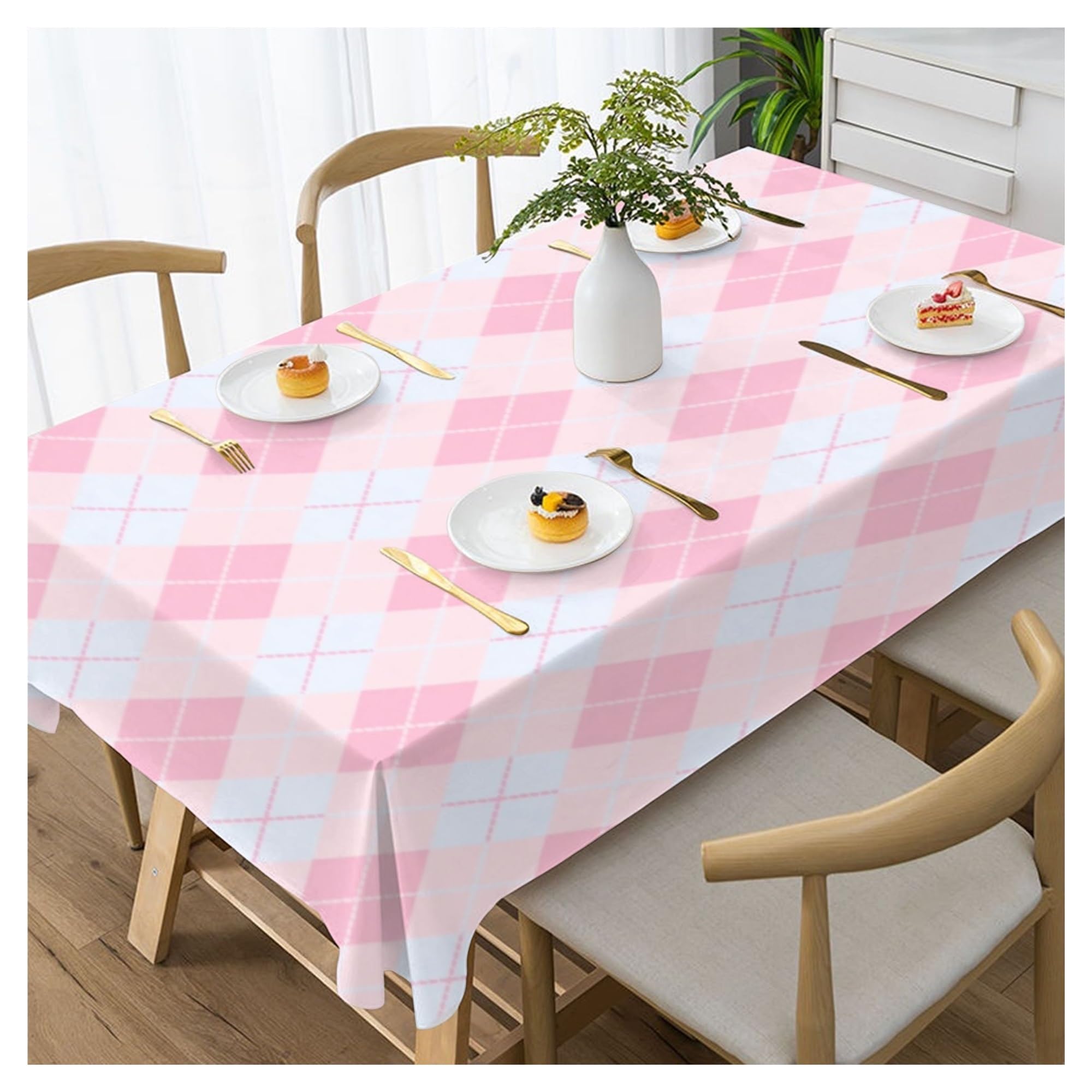 BDFJEDS Waterproof Tablecloth Tablecloth Simple Wind Waterproof Home Dining Table Tea Decoration Tablecloths(COLOR4,140X220CM)