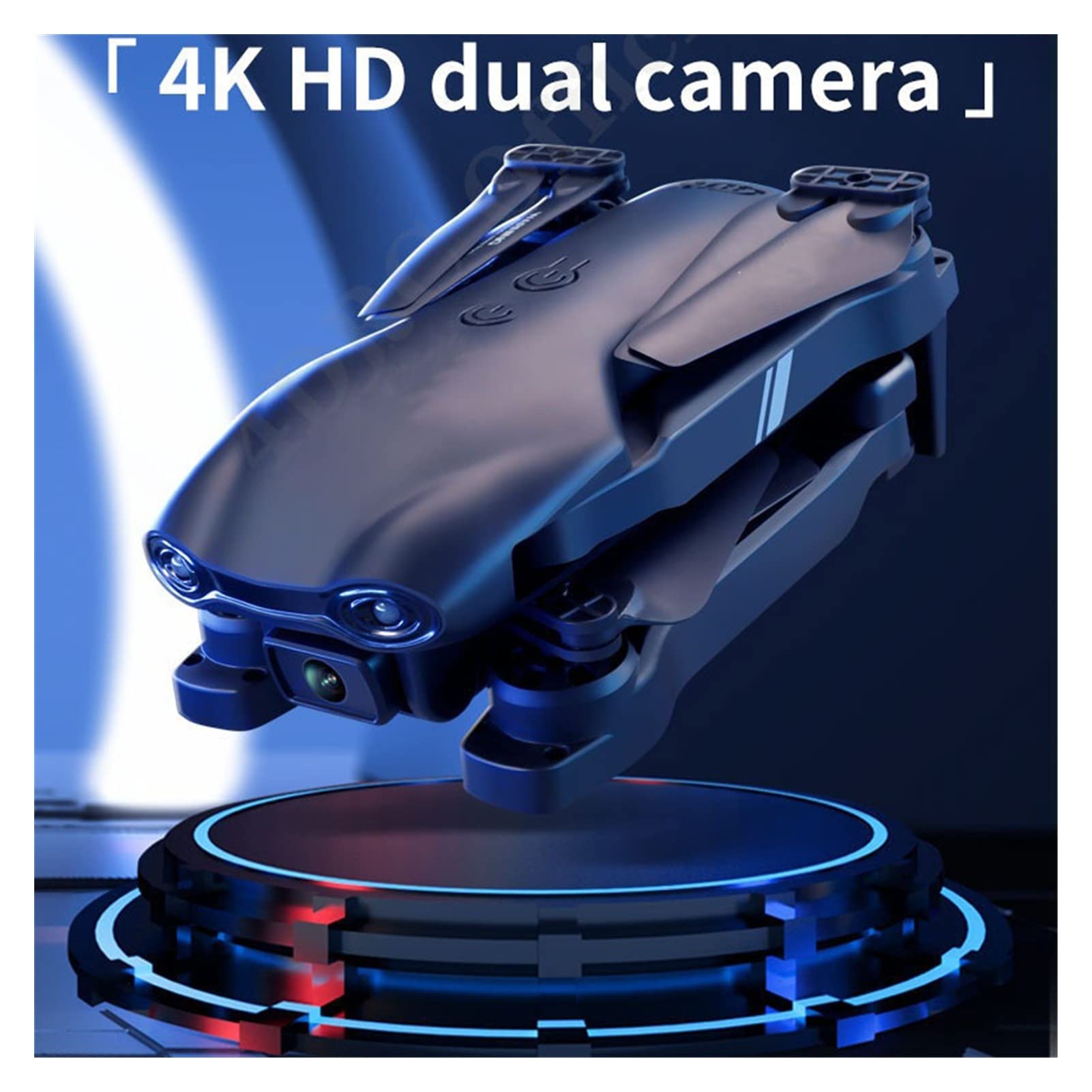 Drone Mini Drone 4K HD Podwójna kamera WiFi FPV Ciśnienie powietrza Wysokość Trzymaj Składany Quadcopter RC Drone Zabawka dla dzieci (Kolor: 1080P-Podwójna kamera-1B Rozmiar: 1) (720P 1Bateria)