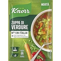 Knorr Zuppa di Verdure, Piatti Pronti Knorr con Verdure da Agricoltura Sostenibile, Senza Coloranti, Senza Conservanti, Fonte di Fibre, Vegano, 40 g