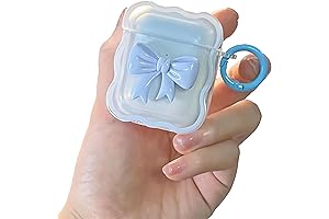 Cute Blue AirPod Case with Bow