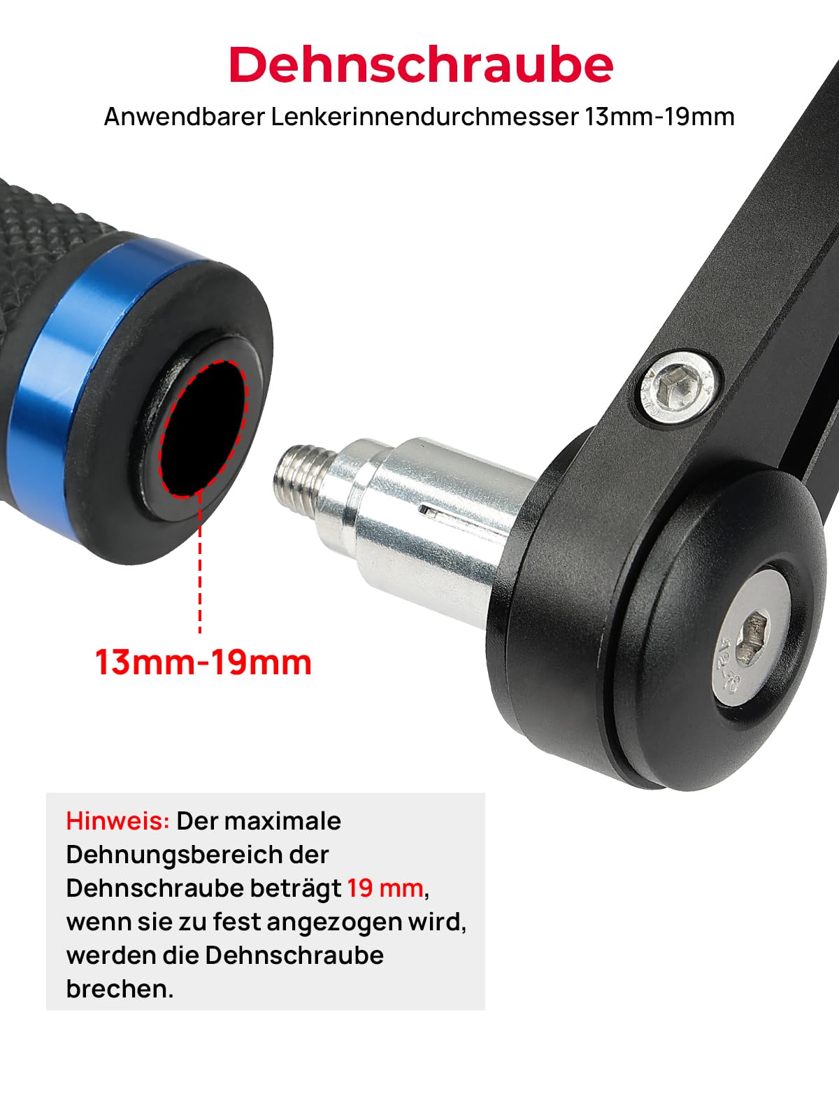 KEMIMOTO Lenkerendenspiegel Motorrad, 2 Stück Motorrad Spiegel Rückspiegel E-geprüft, 360°drehbarer Lenkerspiegel, 7/8" 22mm Seitenspiegel Kompatibal mit Scooter Roller ATV