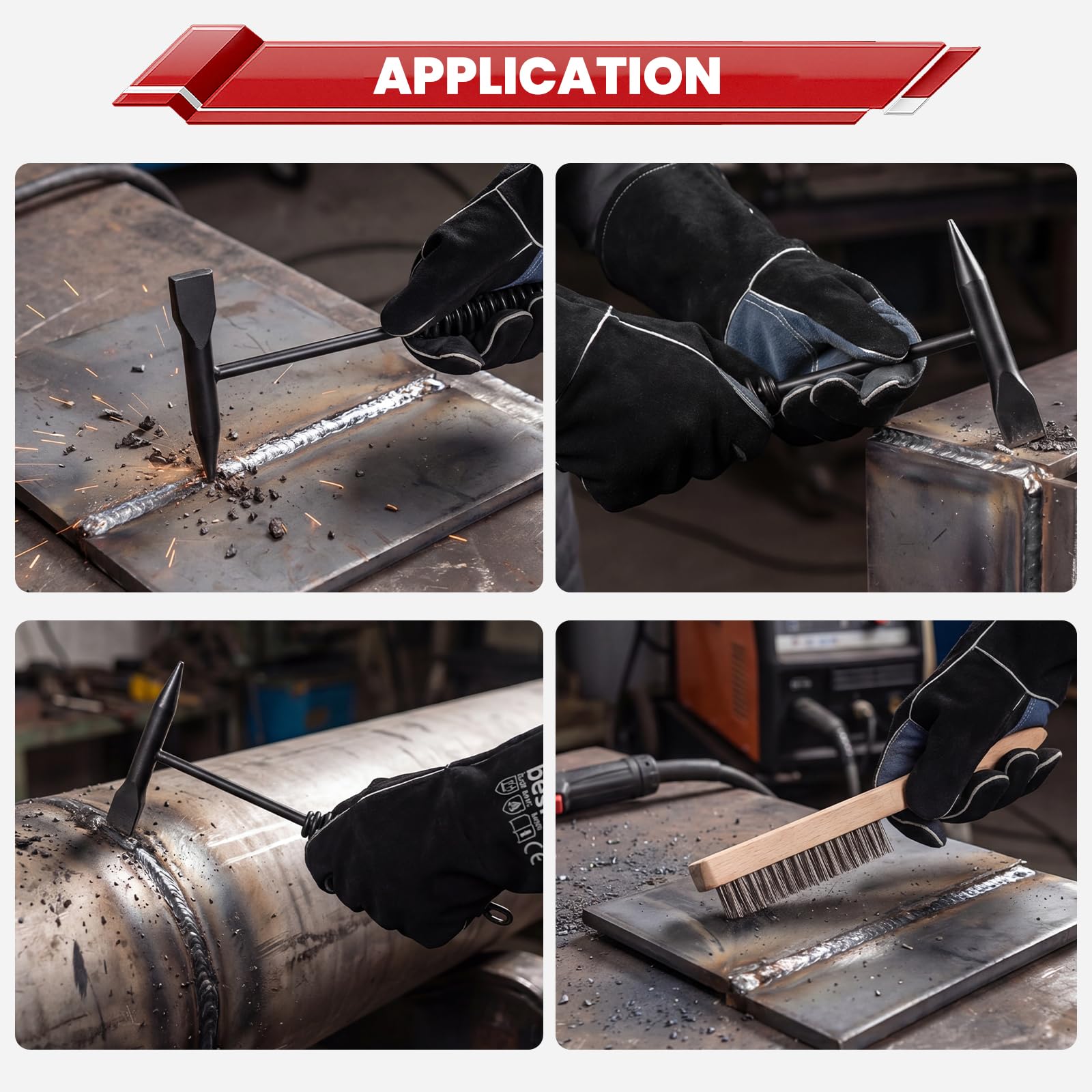 Bestarc Welding Hammer & Brush Set - Slag Removal -7