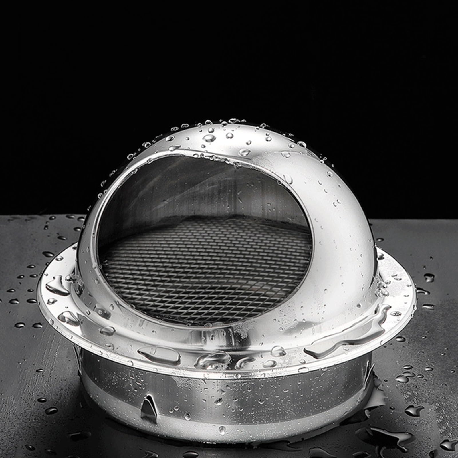 Grille D'aération Murale avec Moustiquaire, Grille Ventilation Extérieure en Acier Inoxydable sans Persiennes pour Applications Domestiques ou Industrielles(6.3inch/160mm)