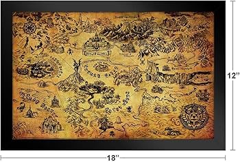 Amazon Com Pyramid America Legend Of Zelda Map Video Gamer Black Wood Framed Poster x14 Everything Else Amazon Com Pyramid America Legend Of Zelda Map Video Gamer Black Wood Framed Poster x14 Everything Else