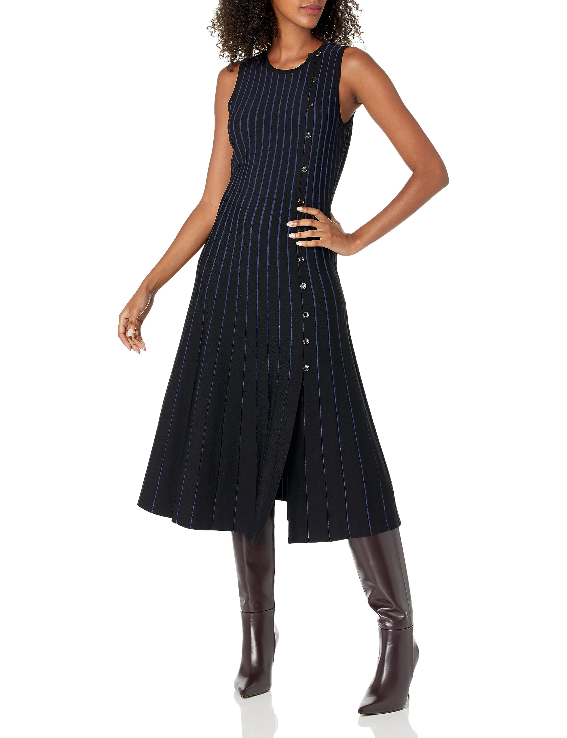 Women's Charlotte Sleeveless Stripe Knit Midi Dress