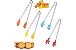 Ohola 5-Inch Kids Silicone Mini Tiny Tongs for All