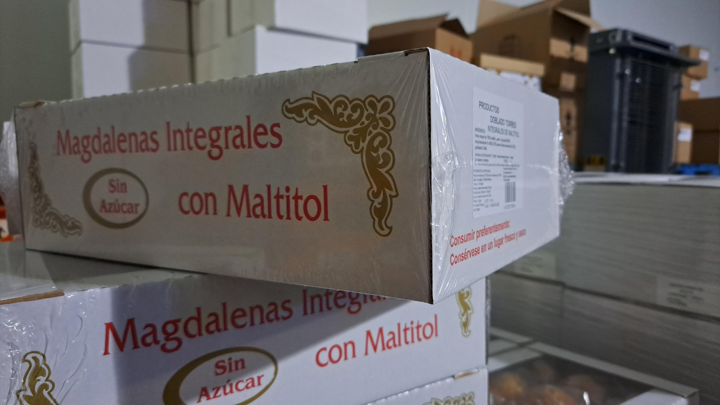 Doblado Torres Magdalenas Integral Sin Azúcar - Magdalenas Caseras con Huevos Frescos. Bollería Sin Azúcar. Ideal para un Desayuno Saludable. Envasadas Individualmente 24 unidades