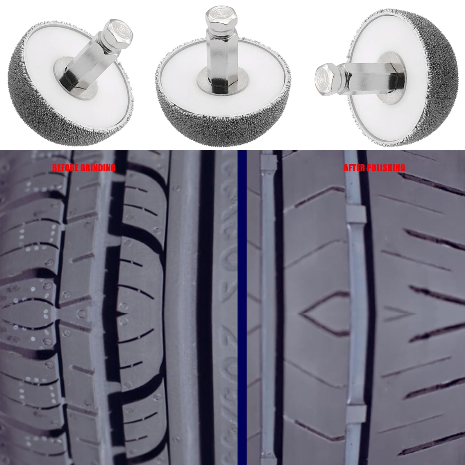 Roue de retrait de caoutchouc efficace avec adaptateur pour texturation des pneus et des surfaces dans des applications industrielles