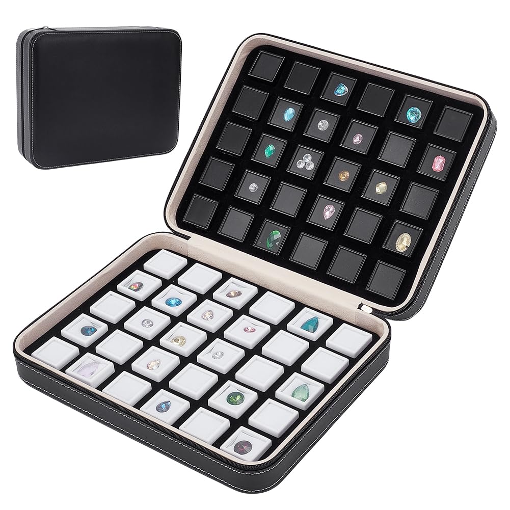 クジラッキージュエリールーペと、シェル型ケース3セット Amazon｜BENECREAT 60個ジュエリーボックス 3x3cm PUレザージュエリー