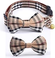 Vista 2 de SuperBuddy Collar para perro, collar ajustable con corbatín, collar para mascotas para perro con corbatín suave, collares para perros pequeños