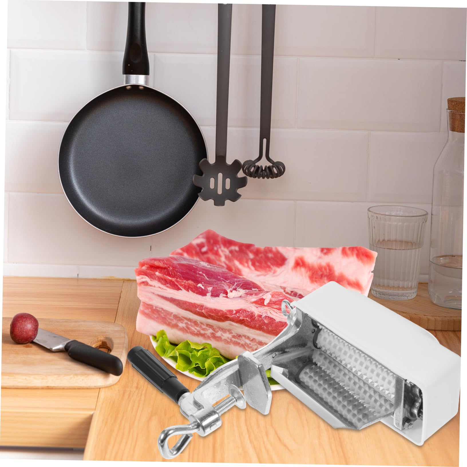 HEMOTON Fleischklopfer für Steak, Schweinefleisch, schnell lose Nadeln, Steak, Schweinefleisch, Zartmacher, Küchenhelfer