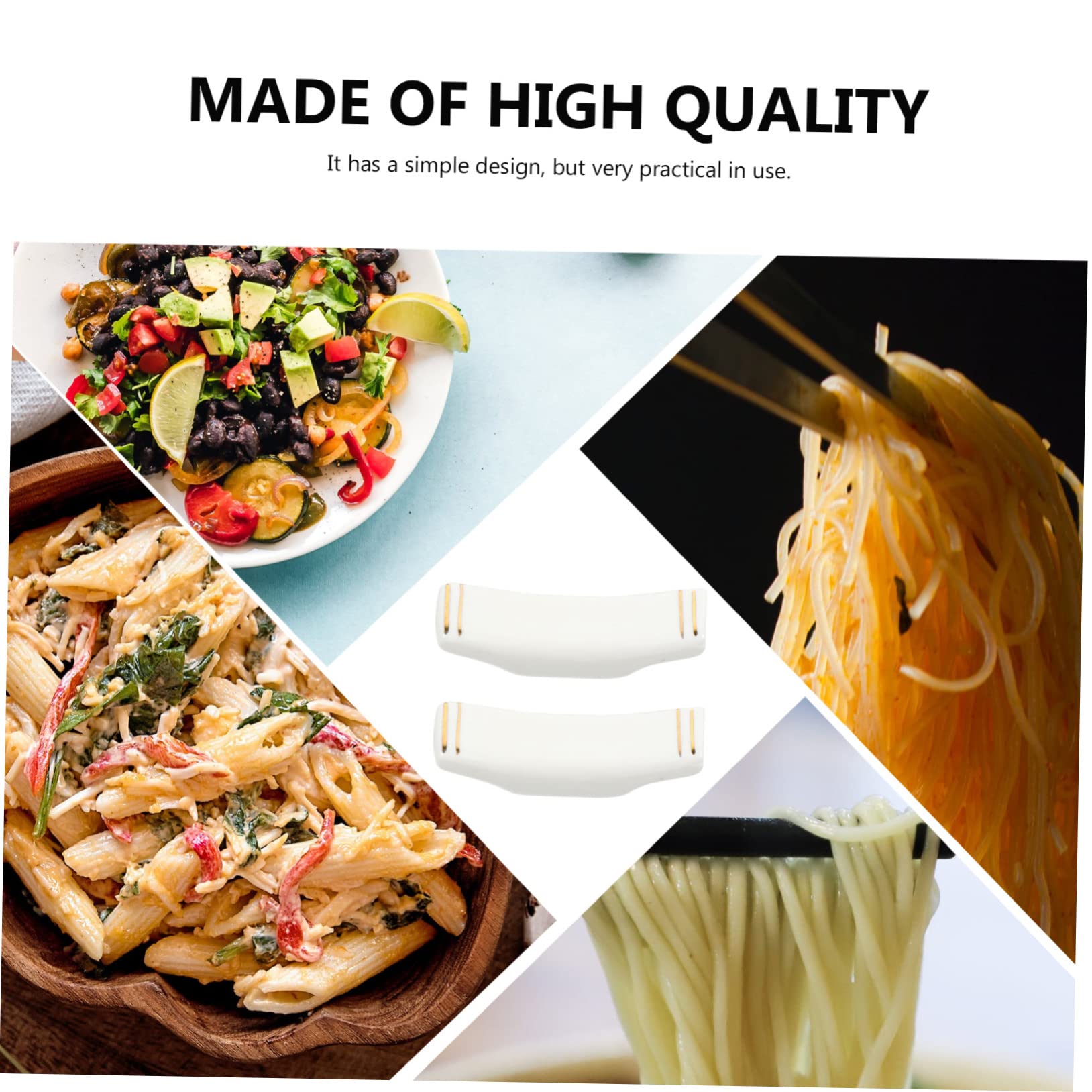 UTHCLO 2Pcs Ceramic Chopstick Rest Porcelain Organizer for Dining Table Fadeless and Washable Design for Home and Restaurant Use