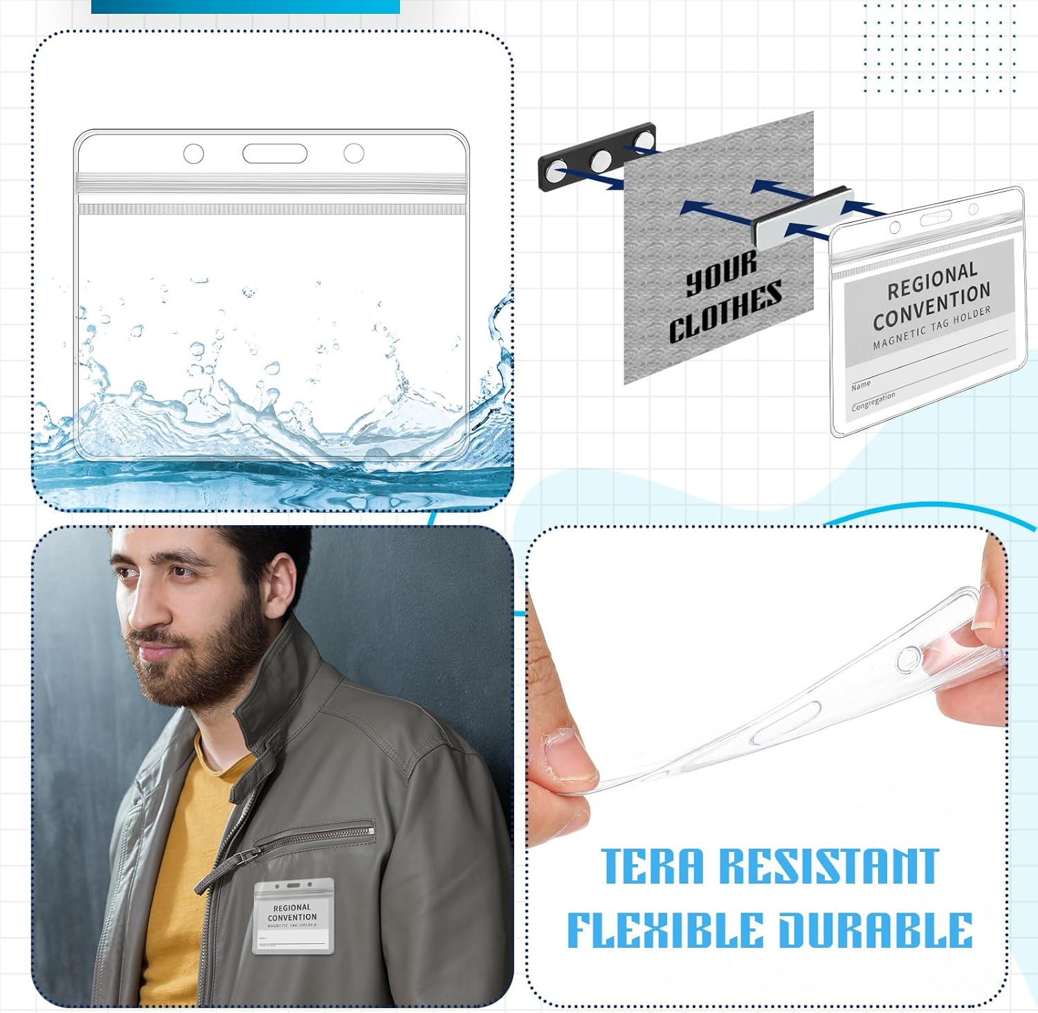 24 Sets The Witnesses Convention Magnetic Badge Holder Regional Magnetic Waterproof ID Card Holder Kit Witnesses Ministry Supplies Jehovah's Followers Gifts - Image 5