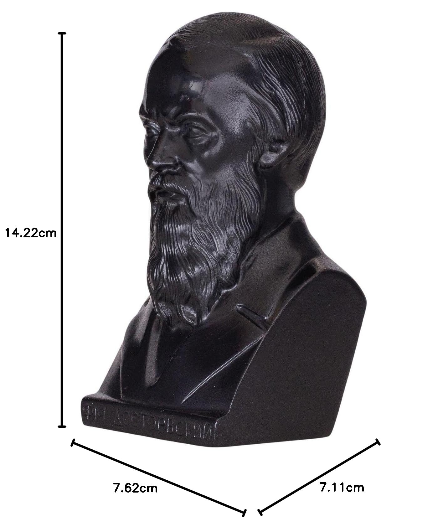 danila-souvenirs Busto Estatua Escultura de Piedra del Escritor Ruso Fiodor Dostoyevski 14 cm