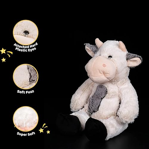 Miniatura 4 de Animales de peluche de vaca de peluche suave, adorable juguete de vaca de peluche, muñeca de guardería, regalos para niñas y niños de 17.71 pulgadas